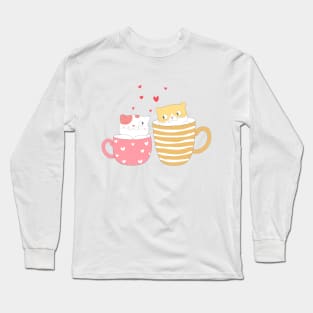 LOVELY COUPLE CAT Long Sleeve T-Shirt